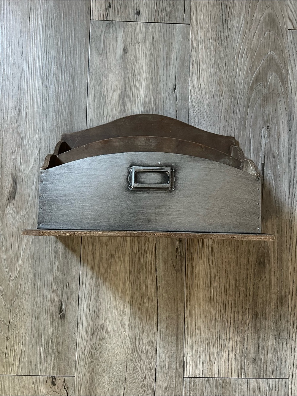 Mail Organizer in Weathered Gray